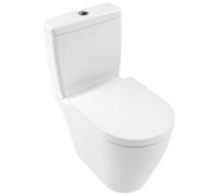 Villeroy & Boch Avento asiento de inodoro, cierre rápido, SoftClose, 374x445x49mm, 9M77C101, Color: blanco alpino