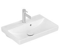 Villeroy & Boch Avento Lavabo compacto, 1 agujero para grifo, con rebosadero, 550x370mm, 4A0055R1, Color: Cerámica Blanca