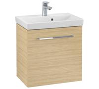 Villeroy & Boch Avento mueble bajo para lavabo, 1 puerta, tope derecho, 530x514x384mm, tirador Chrome brillo, A88801VJ, Color: Roble Nórdico