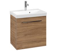 Villeroy & Boch Avento mueble bajo para lavabo, 1 puerta, tope derecho, 530x514x384mm, tirador Chrome brillo, A88801RH, Color: Roble de Kansas