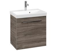 Villeroy & Boch Avento mueble bajo para lavabo, 1 puerta, tope derecho, 530x514x384mm, tirador Chrome brillo, A88801RK, Color: roble de piedra