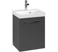 Villeroy & Boch Avento mueble bajo para lavabo, 1 puerta, tope izquierdo, 430x514x384mm, tirador Chrome brillo, A88700VE, Color: Blanco brillante