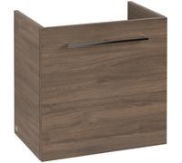 Villeroy & Boch Avento mueble bajo para lavabo, 1 puerta, tope izquierdo, 530x514x384mm, tirador Chrome brillo, A88800VH, Color: Roble Arizona