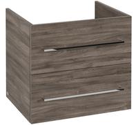 Villeroy & Boch Avento mueble bajo para lavabo, 2 extraíbles, 580x514x484mm, tirador Chrome brillante, A88900RK, Color: roble de piedra