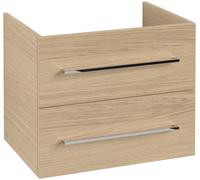 Villeroy & Boch Avento mueble bajo para lavabo, 2 extraíbles, 630x514x484mm, tirador Chrome brillante, A89000VJ, Color: Roble Nórdico