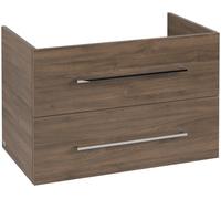 Villeroy & Boch Avento mueble bajo para lavabo, 2 extraíbles, 780x514x484mm, tirador Chrome brillante, A89100VH, Color: Roble Arizona