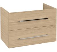Villeroy & Boch Avento mueble bajo para lavabo, 2 extraíbles, 780x514x484mm, tirador Chrome brillante, A89100VJ, Color: Roble Nórdico
