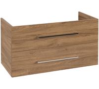 Villeroy & Boch Avento mueble bajo para lavabo, 2 extraíbles, 980x514x484mm, tirador Chrome brillante, A89200RH, Color: Roble de Kansas