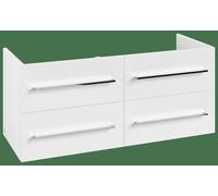Villeroy & Boch Avento mueble bajo para lavabo, 4 extraíbles, 1180x514x484mm, tirador Chrome brillante, A89300VE, Color: Blanco brillante