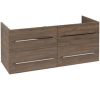 Villeroy & Boch Avento mueble bajo para lavabo, 4 extraíbles, 1180x514x484mm, tirador Chrome brillante, A89300VH, Color: Roble Arizona