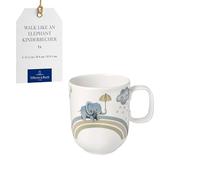 Villeroy & Boch - Boho kids Walk like an elephant Taza grande para niños con asa, Taza para niños, Taza de porcelana, Vajilla infantil, Aptos para lavavajillas, Aptos para microondas, Multicolor