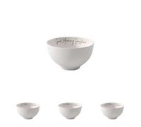 Villeroy & Boch Bol Statement Good Morning Sunshine 14X14X8Cm, Bol De Porcelana Blanca (Paquete de 4)