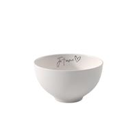 Villeroy & Boch Bol Statement Je T'Aime 14X14X8Cm, Bol De Porcelana Blanca