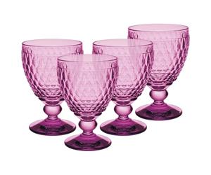 Villeroy & Boch Boston Berry - Juego de 4 copas de vino tinto, 200 ml, aptas para lavavajillas, color rosa