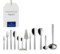 Villeroy & Boch - Boston Set de Cubiertos 70 Piezas Stainless Steel, Apto para Lavavajillas, Cuberterias Completas 12 Personas, Cubertería Completa, Acero Inoxidable