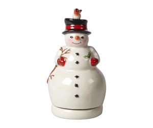 Villeroy & Boch Caja de música Nostalgic Melody muñeco de nieve blanco