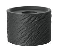Villeroy & Boch Manufacture Rock Home Candelero 6,5X6,5X5Cm, Porcelana Premium, Negro