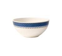 Villeroy & Boch Casale blu Ensaladera, 24 cm, Porcelana Premium, Blanco/Azul