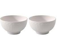 Villeroy & Boch Cellini - Tazón, porcelana premium, color blanco (Paquete de 2)