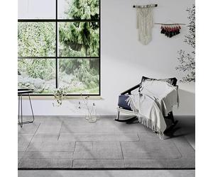 Villeroy & Boch Charlotte - Alfombra de Lana Natural para salón, Tejida a Mano y respetuosa con el Medio Ambiente, para salón, Dormitorio, Comedor, Pasillo, Cocina, Gris, 80 x 150 cm