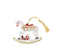 Villeroy & Boch - Christmas Classics Ornament Balancín caballo 2026 Oro Limitado, Decoración de Navidad, Pintado a mano, Oro real, Coleccionable, Decoración de Navidad, Decoración de Navidad