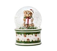Villeroy & Boch - Christmas Toy's Bola de Nieve Pequeña Oso Multicolor, Decoración Navidad Mesa, Porcelana, Vidrio