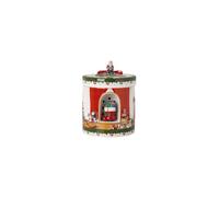 Villeroy & Boch - Christmas Toys, Caja Redonda, Papá Noel con Regalos, 17 x 17 x 22cm, Porcelana, Multicolor (14-8327-6692)
