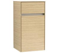 Villeroy & Boch Collaro armario lateral 1 puerta, tope derecho, 1 extraíble, 404x748x349mm, C03201VJ, Color: Carcasa/frontal: roble nórdico, tirador: Gris cachemira