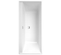 Villeroy & Boch Collaro Duo bañeras rectangulares, empotrada, desagüe y rebosadero Chrome, 1700x750x470mm, UBA170COR2DV-01, Color: blanco alpino