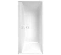 Villeroy & Boch Collaro Duo bañeras rectangulares, empotrada, desagüe y rebosadero Chrome, 1900x900x470mm, UBA199COR2DV-01, Color: Blanco alpino