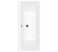 Villeroy & Boch Collaro Duo bañeras rectangulares, empotrada, desagüe y rebosadero Matt Black, 1700x750x470mm, UBA170COR2NV-RW, Color: Blanco piedra