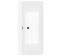 Villeroy & Boch Collaro Duo bañeras rectangulares, empotrada, desagüe y rebosadero Matt Black, 1900x900x470mm, UBA199COR2NV-RW, Color: Blanco piedra