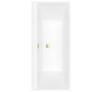 Villeroy & Boch Collaro Duo bañeras rectangulares, empotrada, desagüe y rebosadero oro, 1700x750x470mm, UBA170COR2JV-RW, Color: Blanco piedra