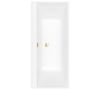 Villeroy & Boch Collaro Duo bañeras rectangulares, empotrada, desagüe y rebosadero oro, 1800x800x470mm, UBA180COR2JV-RW, Color: Blanco piedra