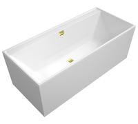 Villeroy & Boch Collaro Duo bañeras rectangulares, empotrada, desagüe y rebosadero oro, 1800x800x470mm, UBA180COR2JV-01, Color: blanco alpino