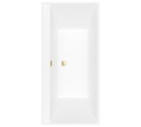 Villeroy & Boch Collaro Duo bañeras rectangulares, empotrada, desagüe y rebosadero oro, 1900x900x470mm, UBA199COR2JV-RW, Color: Blanco piedra