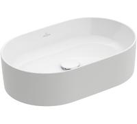 Villeroy & Boch Collaro lavabo 56x36 cm oval sobre encimera blanco brillante 4A1956R1