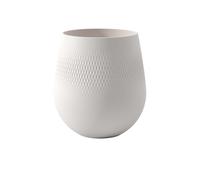 Villeroy & Boch Collier Blanc Jarrón Carré No. 1, Porcelana, Blanco, Grande