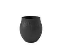 Villeroy & Boch Collier Noir Jarrón Perle No. 1, Porcelana, Negro, Grande