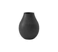 Villeroy & Boch Collier Vase Perle,Jarrón 2, Porcelana, Negro, Alto