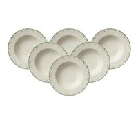 Villeroy & Boch Colourful Life - Juego de 6 platos hondos (25 cm, porcelana, diseño de mariposas y flores, multicolor