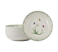 Villeroy & Boch Colourful Spring - Juego de 6 cuencos para ensalada (19 cm, redondos, con mariposas y flores, porcelana premium, multicolor)