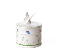 Villeroy & Boch Colourful Spring Tarro, Porcelana, Blanco/Multicolor, Bote (S), Gotas de Nieve, 14 cm