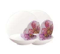 Villeroy & Boch Rose Garden, Set De Platos, 4 Piezas, Para 2 Personas, Porcelana Premium