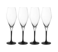 VILLEROY & BOCH Juego de 4 copas de champán Manufacture Rock 260 ml negro