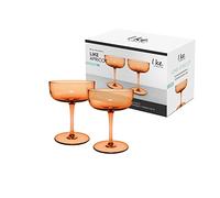 Villeroy & Boch Copas Para Cava/Postre Like Apricot, Set 2 Piezas, Vidrio De Color Naranja, Capacidad 100Ml