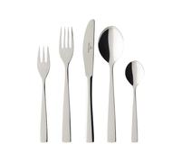 Villeroy & Boch - Cubertería Elisabeth de 30 piezas, juego clásico para 6 personas, 6 cuchillos de mesa, 6 tenedores, 6 cucharas de mesa, 6 cucharas de café, 6 tenedores de postre, apto para