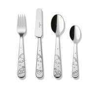 Villeroy & Boch - Boho kids "Walk like an elephant" Cubiertos infantiles, 4 piezas. Juego de cubiertos para niños (Tenedor, Cuchillo, Cuchara de mesa, Cucharita), Acero inoxidable, Aptos para lavavajillas