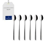 Villeroy & Boch Daily Line Longdrink Cuchara, Acero Inoxidable, Gris, 20x2x2 cm, 6 Unidades