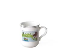 Villeroy & Boch Design Naif Jarra con Asa Barca de Diseño Clásico con Alegre decoración, Porcelana, Verde, 0.3 L